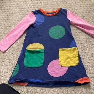 Mini Boden cotton polka dot dress